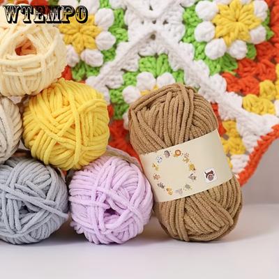 3 Knäuel Weiches & Dickes Voluminöses Garn zum Handstricken, Häkeln und Basteln Perfekt für die Herstellung von Matten, Kissen und Decken Hautfreundlich und einfach zu verarbeiten