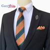 Men Flower Two-piece Tie Set Stripe A Tie  Business Fashion Handkerchief Paisley Plaid Necktie