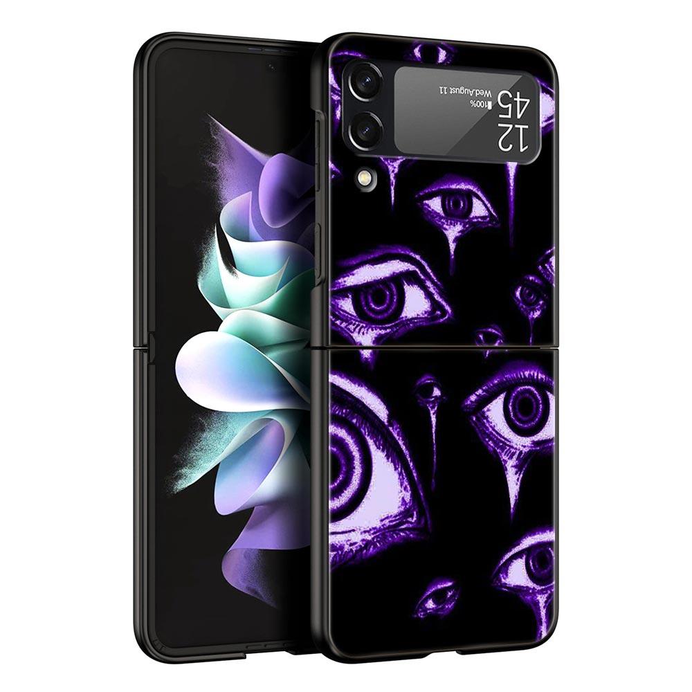 infinity on Purple Phone Case for Samsung Galaxy Z Flip 3 4 5 Folding Shell For Samsung Z Flip3 Flip4 Hard Fundas Bumper Cover
