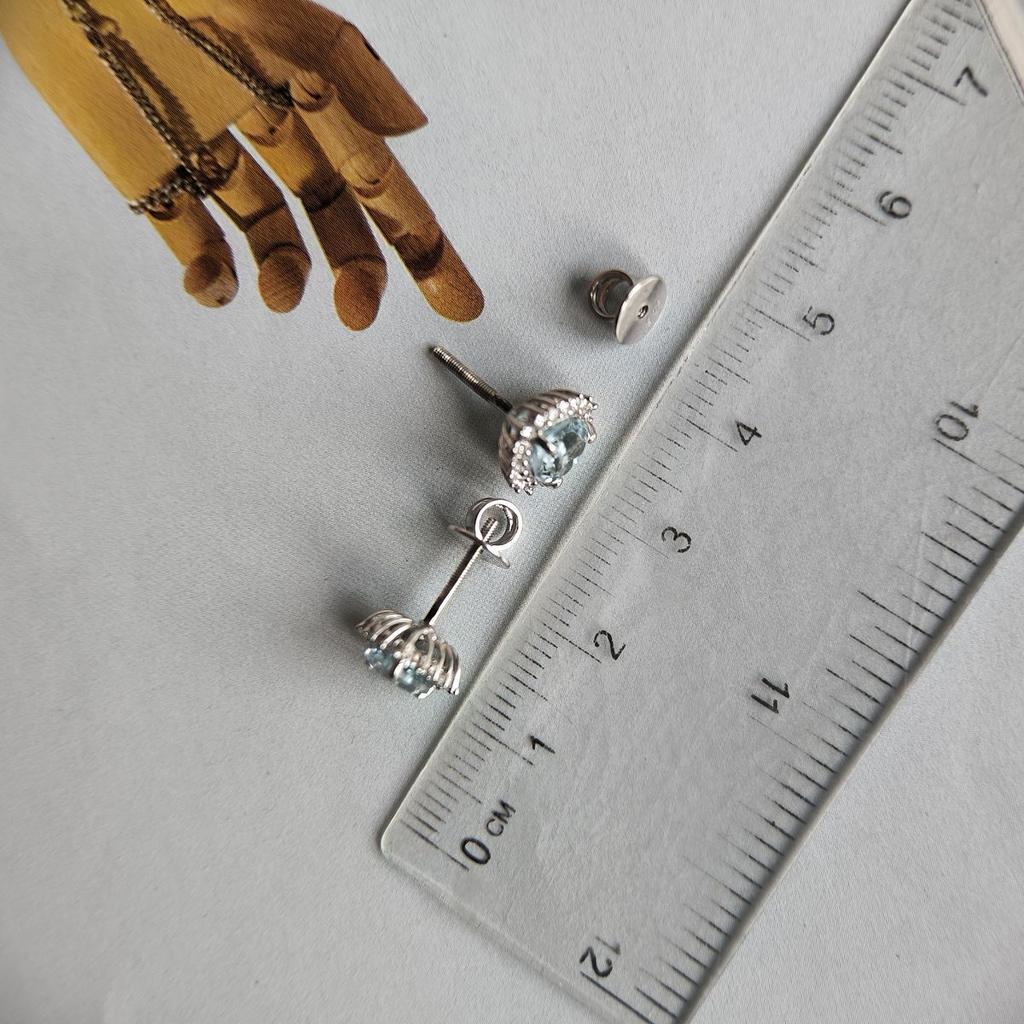 Серебряные серьги с натуральным топазом 1.777ct (2188469)