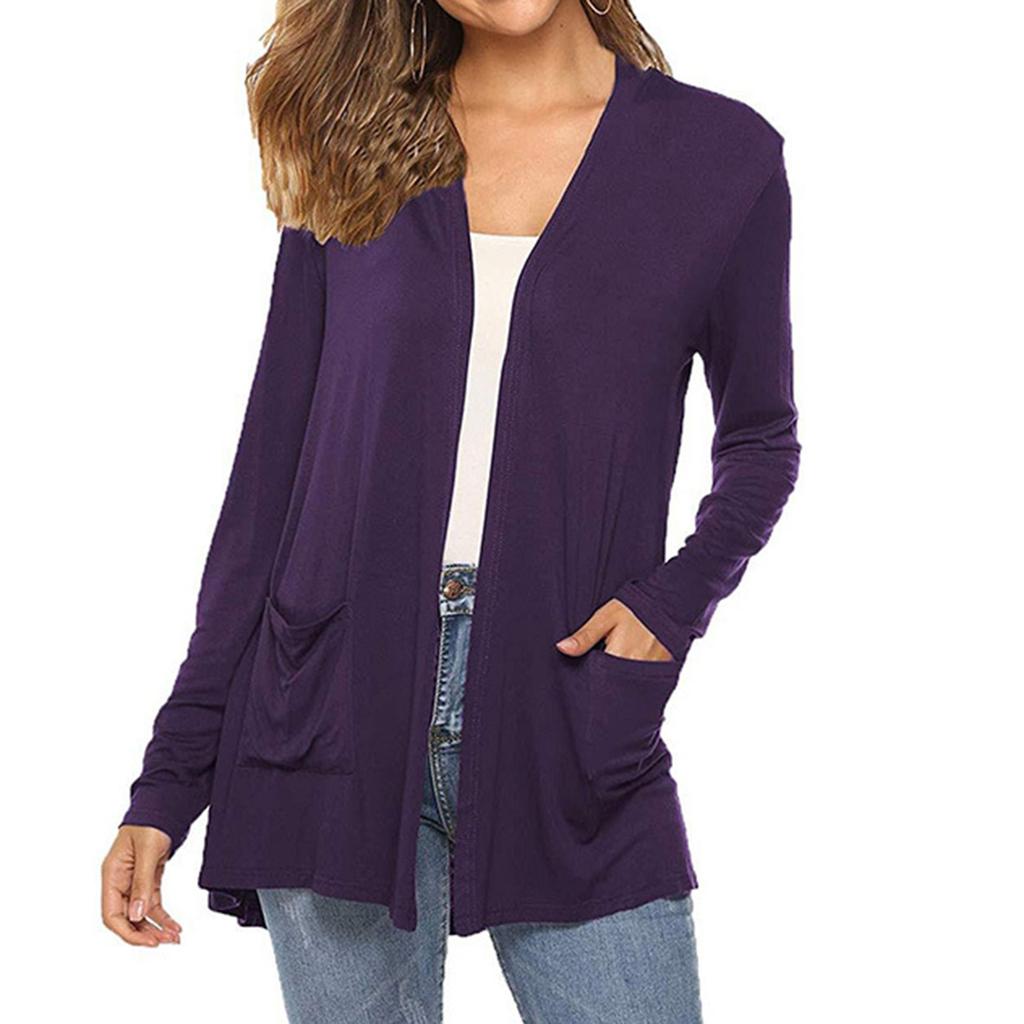 Women's Fashion Color Long Sleeve Ride Slim Cardigan Jacket