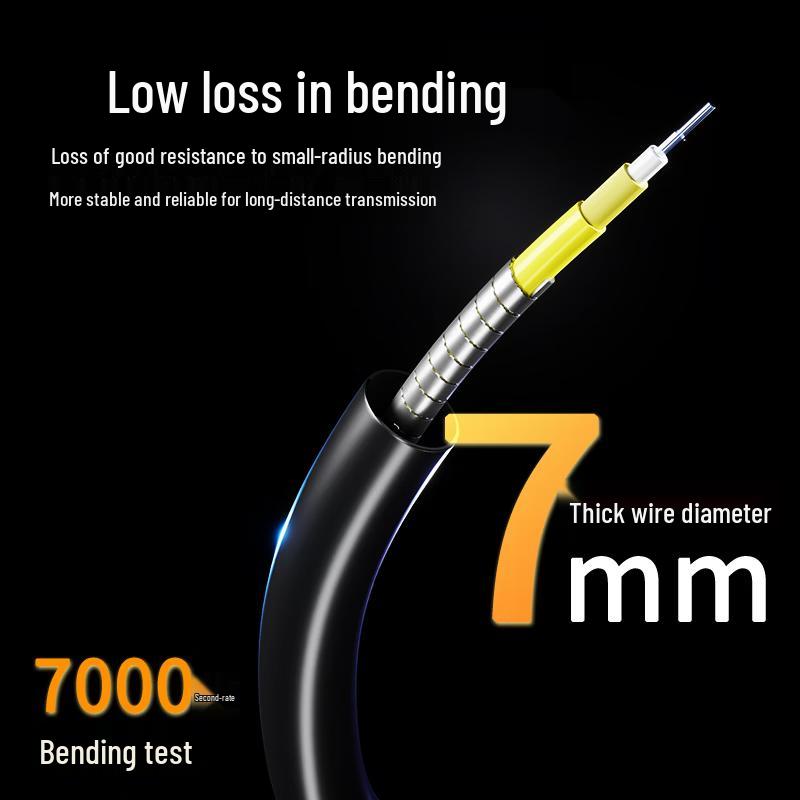 Outdoor Armored Single-Mode LC-FC Fiber Optic Patch Cable