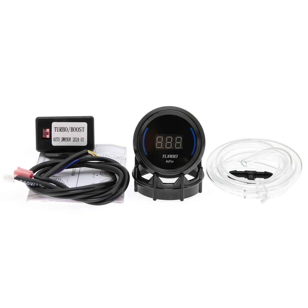 HD 2" 52mm Car Digital Turbo Boost Gauge Water Temp Oil Temp Oil Pressure Gauge Voltmeter EXT Temperature Tachometer RPM gauge