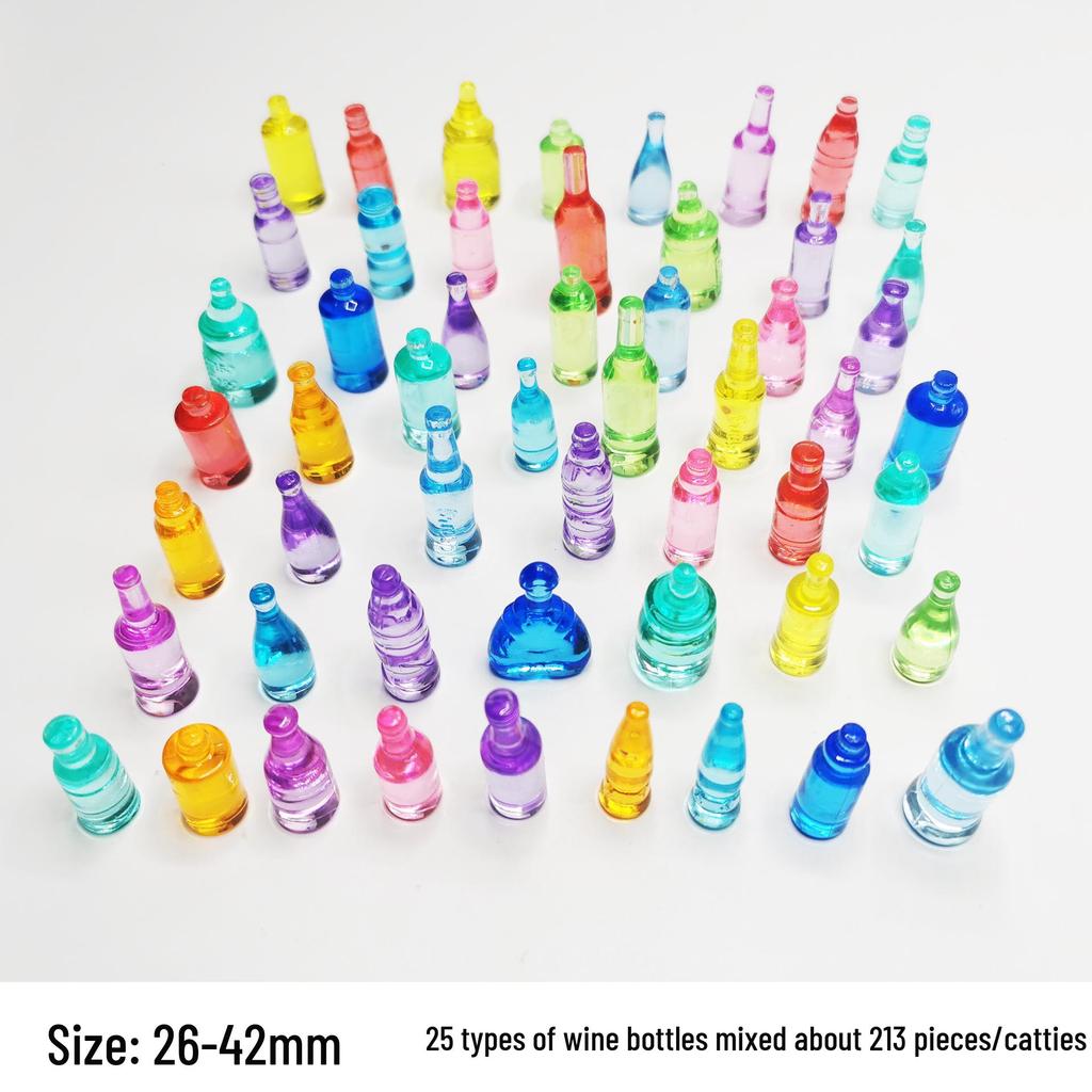 Colorful Mini Acrylic Milk Bottle Cartoon Ornaments - Cute Handmade DIY Decorative Accessories