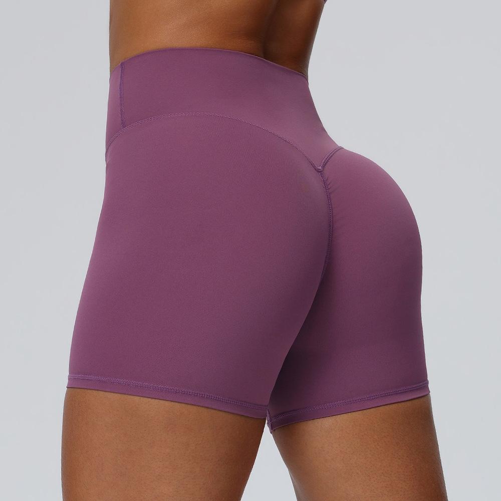 Damen High Waist Po-Hebende Yoga- und Laufshorts - Schnelltrocknend, Hohe Elastizität
