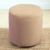 Round Shape Round Ottoman Slipcover Dustproof Universal Seat Slipcovers Elastic Polar Fleece Chair Cover