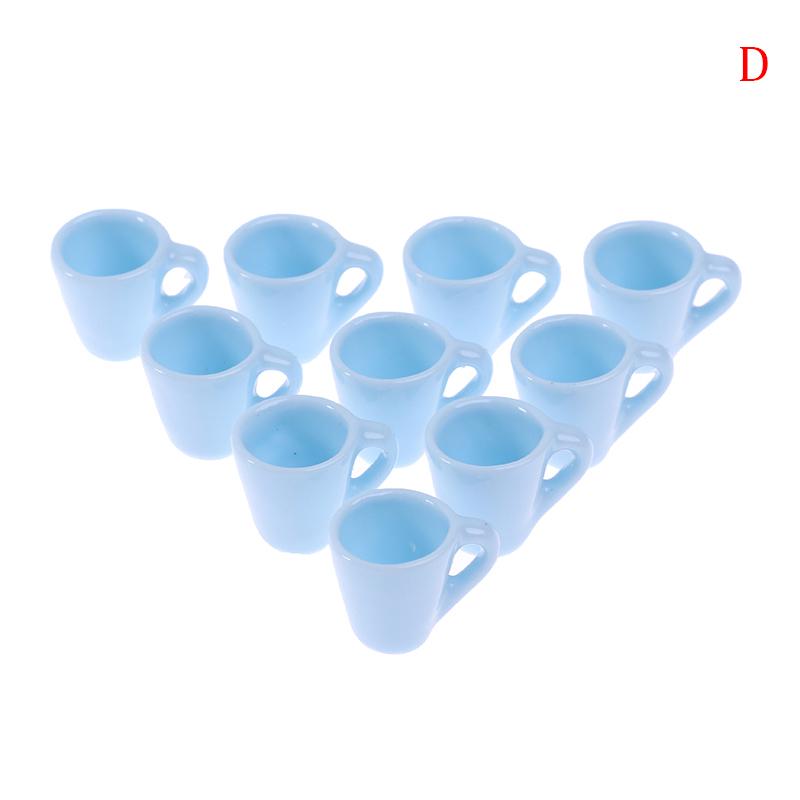 

10шт 1:12 кукольных миниатюрных кружек для воды, модель кухонных принадлежностей, игрушки