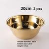 Stainless Steel Basin tureen Thickened Kitchen Bath Household Vegetable Wash gold golden Mixing Bowl Mixed salad Big soup bowl