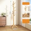 New 8 Hooks Coat Rack Space Saving Floor-standing Clothes Hanger Sturdy Hanging Pole Rack Room Organization