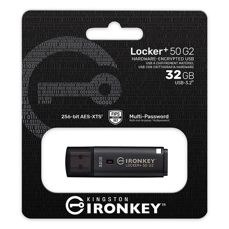 Kingston IKLP50G2 32GB Encrypted USB 3.2 Drive