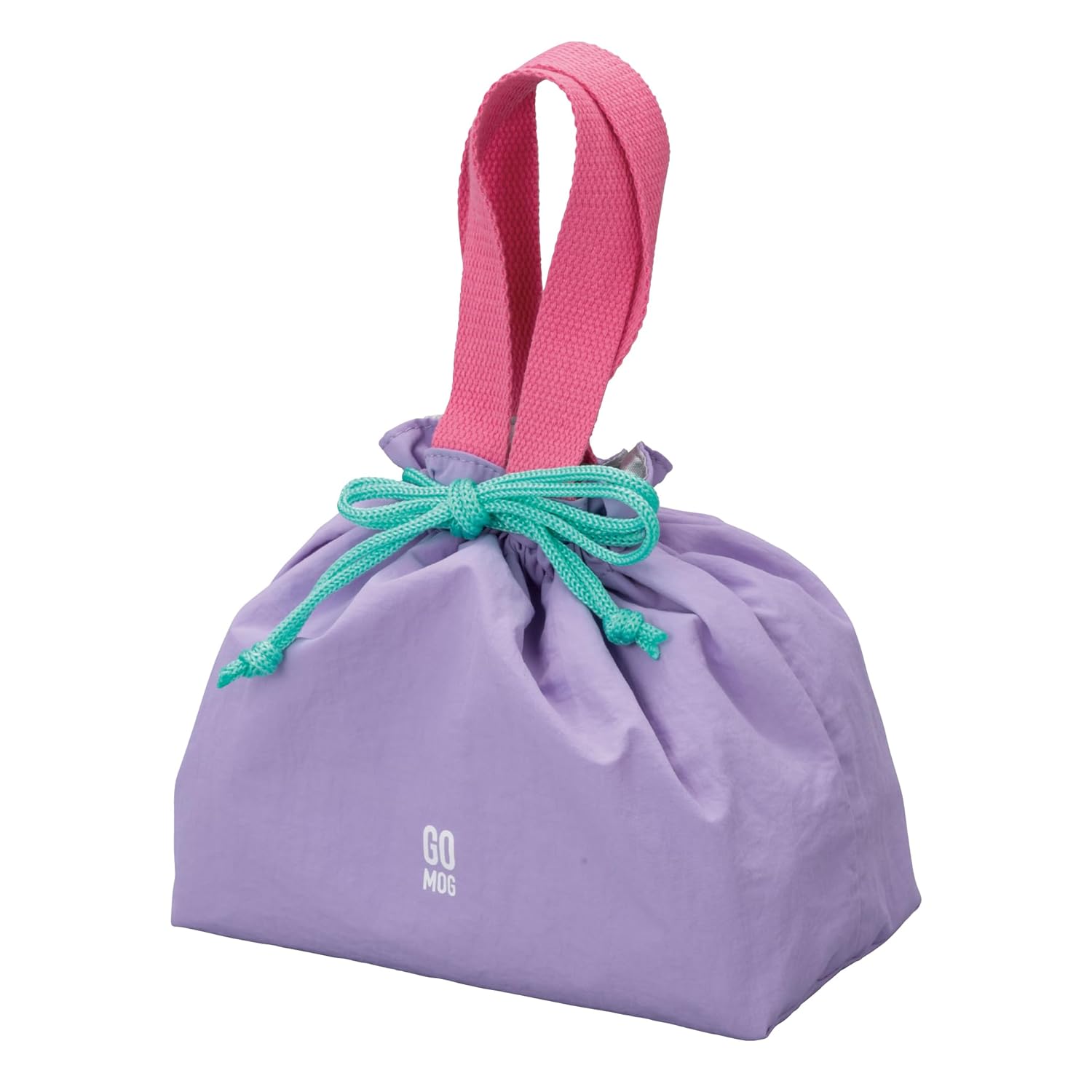 CB Japan Lunch Bag Drawstring Type Purple Capacity 3L Machine Washable Insulated Function Tote GOMOG