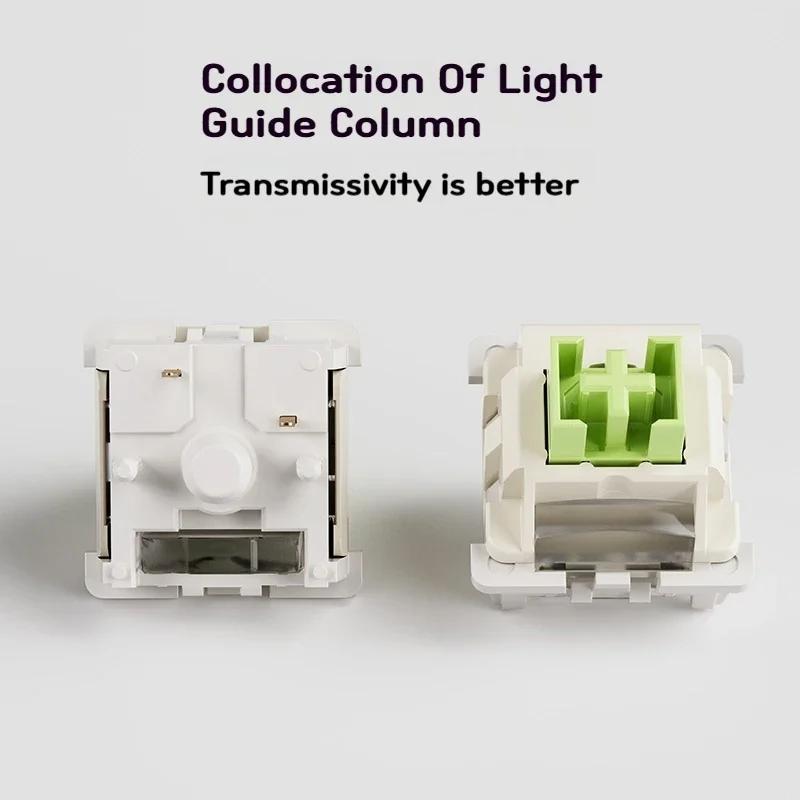 LEOBOG Reaper Linear Switch 5 Pins Custom Mechanical Keyboard 45gf RGB HIFI POM Stem Factory Lubed Compatible For MX Keycaps