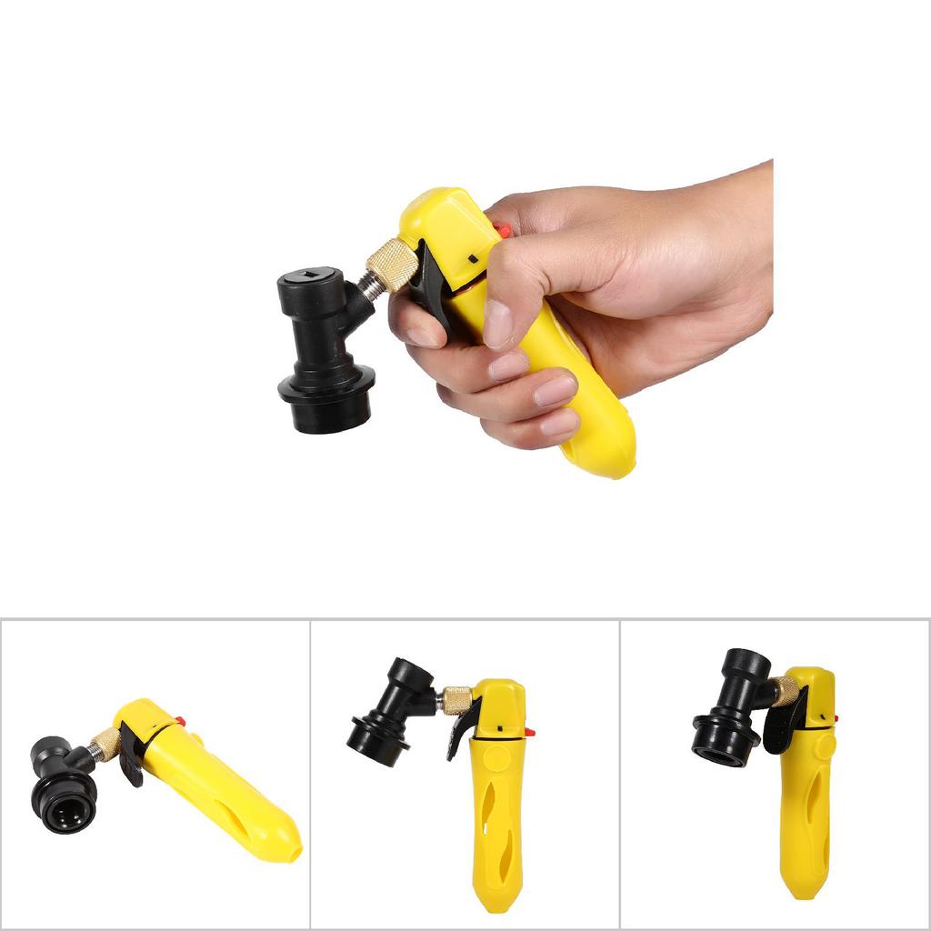 Keg   CO2 Injector Draft Beer Dispenser     Lock for Homebrew Soda Valve Yellow