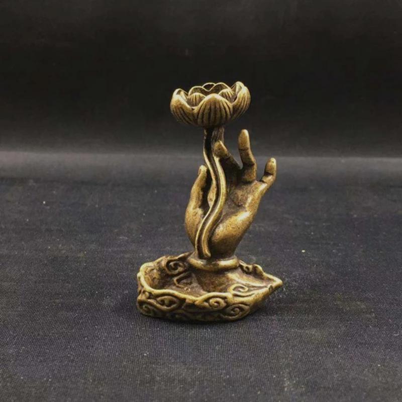 62KD Hand Lotus Incense for Burner Incense Base Air for Fresh Purifier Censer for Indoor Outdoor Room Air for Fresh To