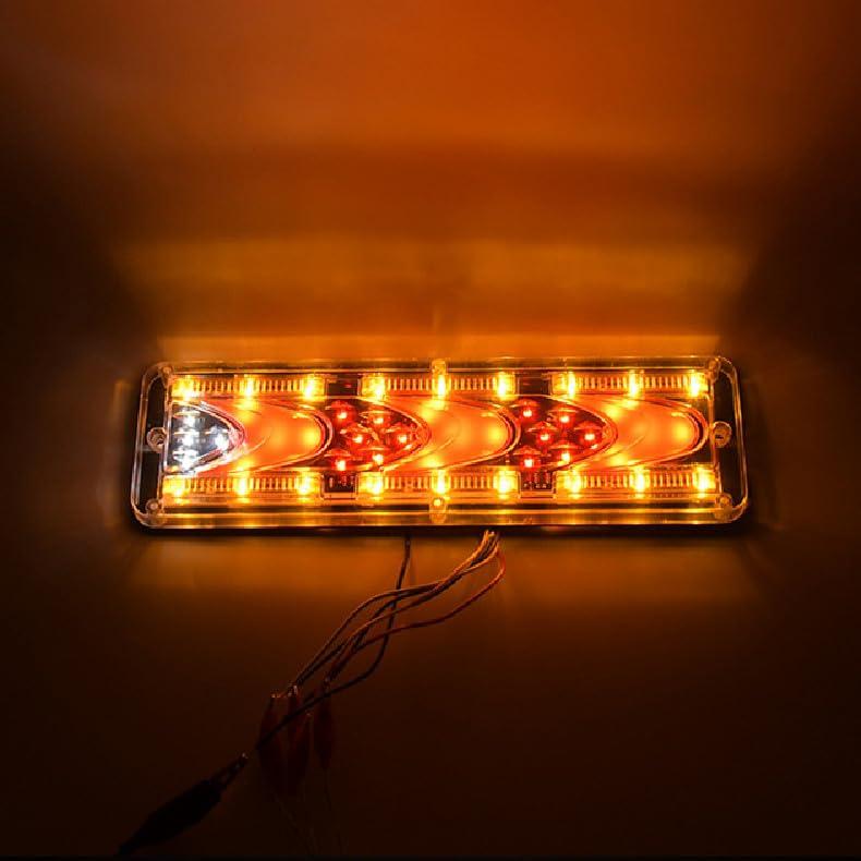 Ygmylandbb LED Truck Tail Sequential Flowing Turn Tail Brake Small Turn Rear Combination Lights for and Vehicle Inspection ABS Clear Set of 2 Lights,