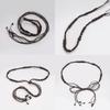 Bohemian Rope Waist Band With Wooden Beads Handmade Tie For Retro Casual Outfits