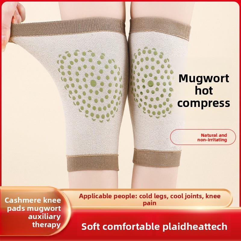 Wormwood Heating Cashmere Knee Pads Sports Knee Pads To Keep Warm Legs Non-slip Knee Pads for Men and Women