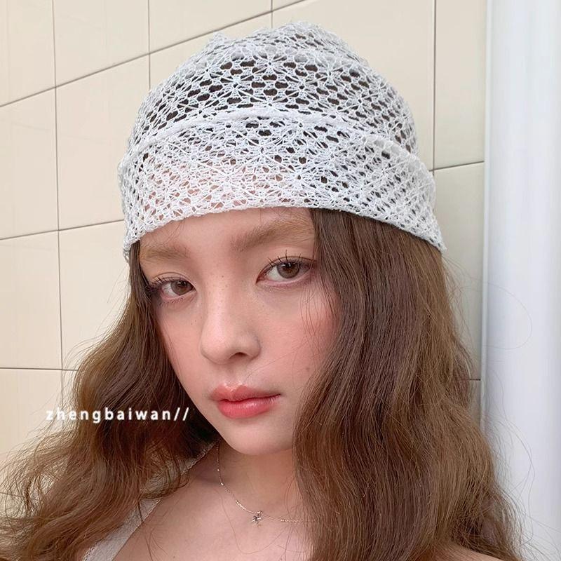 Beanie: Fishnet Lace Skullcap - Summer Thin Style for Millennial Hot Girl Subculture