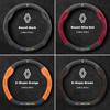 Pegatinas Interiores Cubierta de Volante de Coche de Gamuza Para Renault Scenic Clio Laguna 2 3 4 5 Kangoo Fluence Megane Trafic Talisman Tw