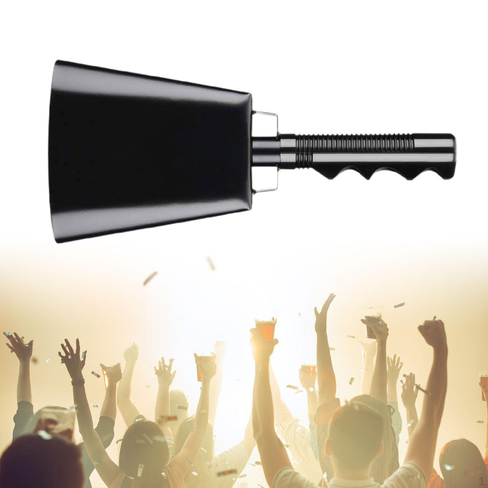 

Cowbell Cheering Hand Bell Wedding Bells Call for School Concerts Sporting Events чорний