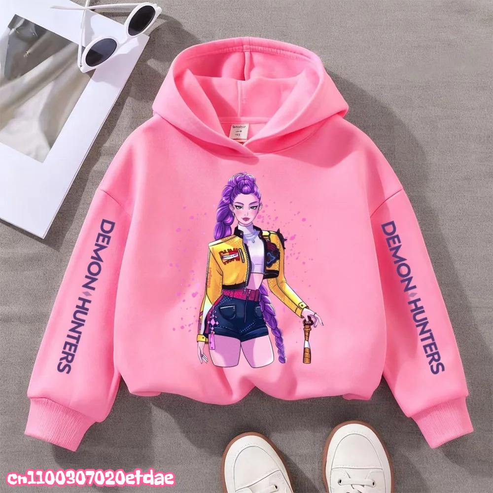 Hoodies Sweatshirts Girls Cartoon Girl Hooded Sweatshirt Children's Fashionable Casual Top Casual Girl's Clothing