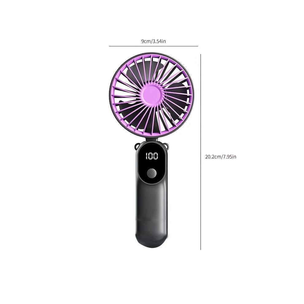 Persönlicher Handheld -Fan -UB -rechargable Tragbarer Lüfter, Mini -Lüfter Mit Geschwindigkeitskontrolle Für Reisen, Camping, Büro, Zuhause