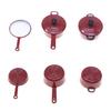 Cooking Pot Pan Enamel Cookware Set Miniature Kitchenware For Doll House Scene Display Accessory Craft Model Supply