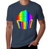 Helles Rainbow Ombre Cupcake T-Shirt Work Outdoor Kurzarm-T-Shirt