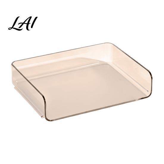 Non-slip Document Organizer Large Capacity Desk for Documents Files Letters A4 Paper Book Notes Mail Desktop File Holder Clear Stackable Tray,
