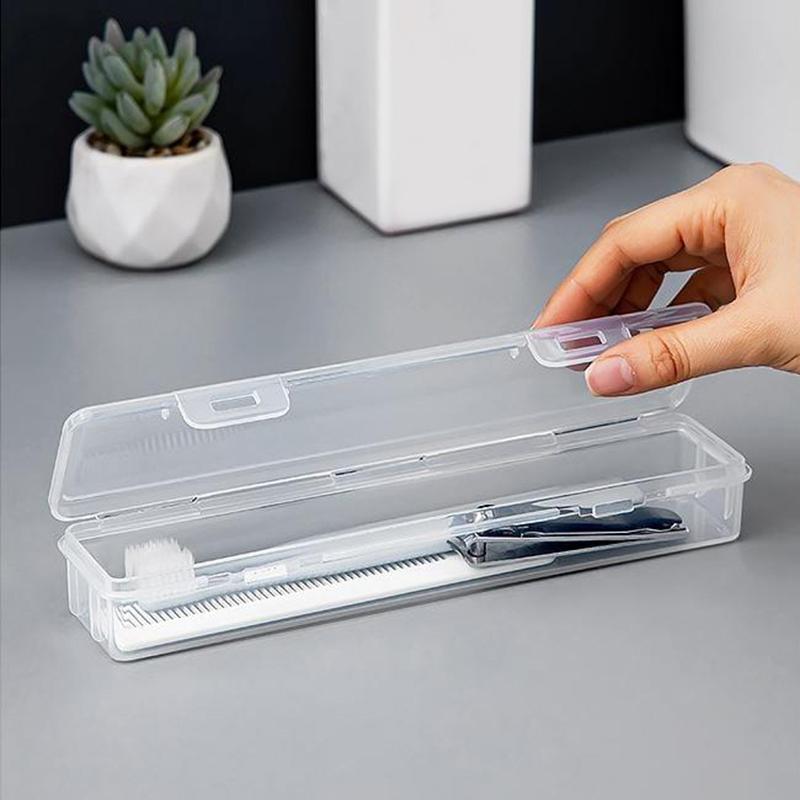 Portable Toothbrush Box Plastic Travel Toothbrush Case Transparent Toothbrush Holder Organizer Travel Practical Accessories