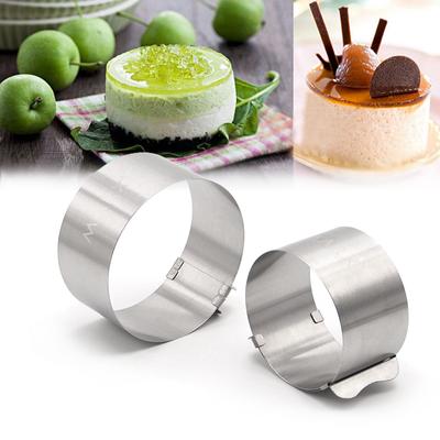 Adjustable Stainless Steel Mini Mousse Mould / Cookie Cutter (1-piece) Baking Tools for Cakes  Baking Accessories Baking