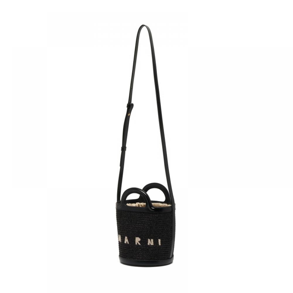 Marni Scmp0056q1 P3860 00n99 Tropicalia Raffia Bucket Small Tote