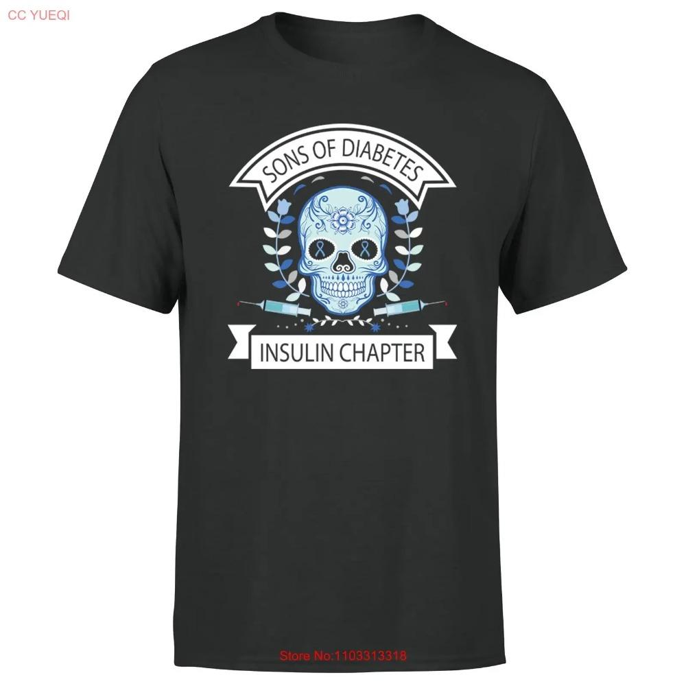 

Сыновья Диабета Инсулиновая Глава Принт Черепа Футболка для Повышения Осведомленности винтажная Выстиранная Мягкая Дышащая Удобная Универсальная уличная одежда XXXXXL чёрный