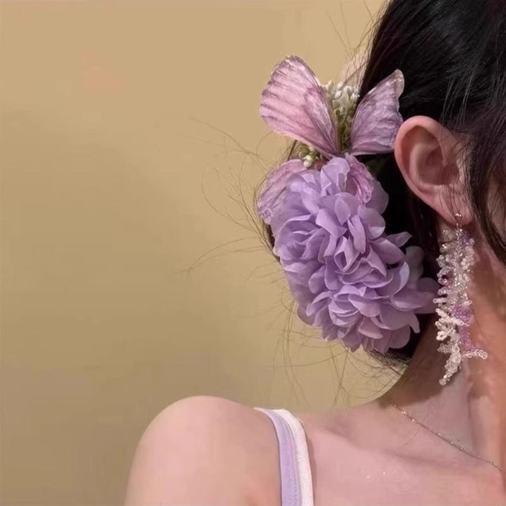 Hairpin for Women Handmade Multi Petal Hair Clip Headdress  Chinese Style  Butterfly Headdres