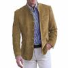 PEYWOW Men's Vintage Casual Solid Color Print Autumn Winter Long Sleeve Jackets & Coats