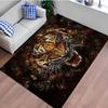 3D Tiger Cartoon Animal Print Living Room Carpet for Sofa, Coffee Table, Bedroom.