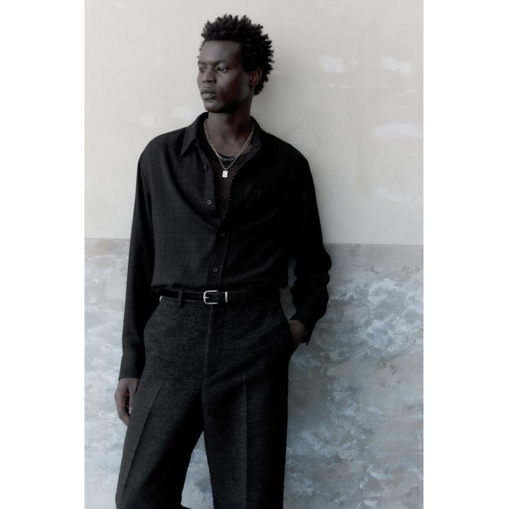 

H M Texture sHirt Black S