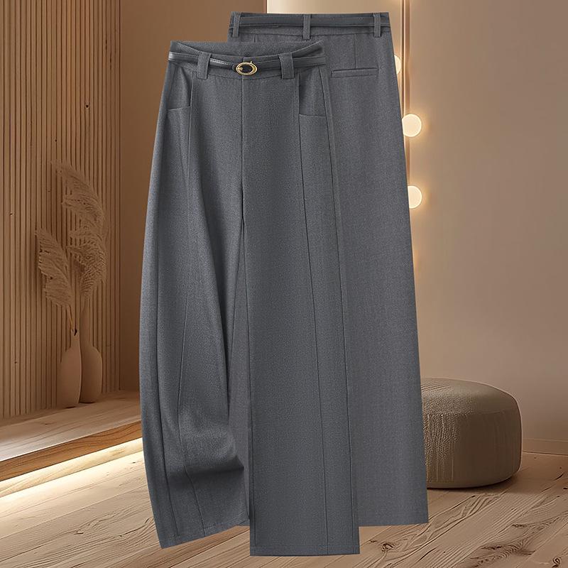 

Women s Bestselling High Waist Wide-Leg Pants - Fashionable, Slimming, Versatile for Spring/Autumn 2026 L /28 (Recommended: 105-115 jin) серый
