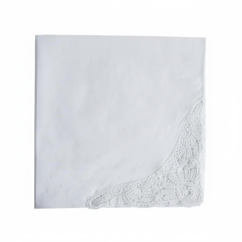 White Cotton Handkerchief Paintable Hankie Soft Textile