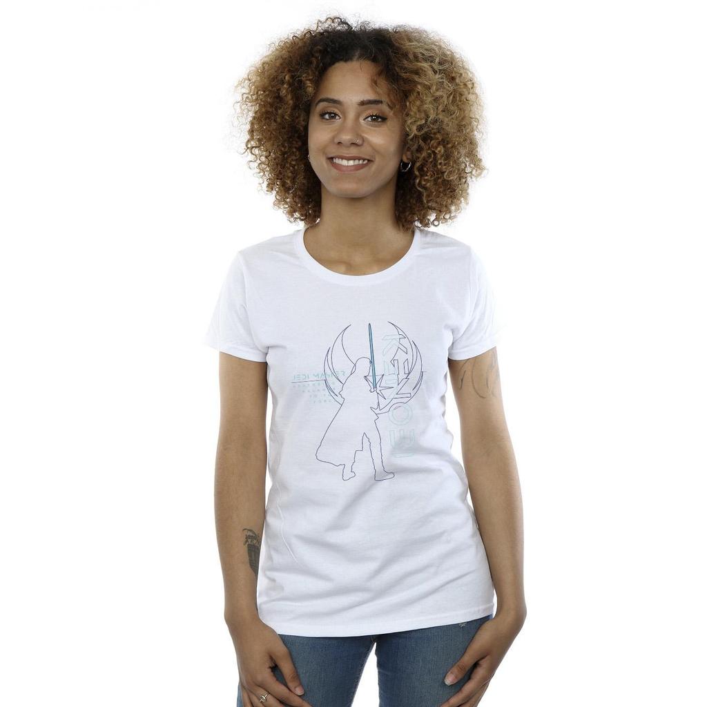 STAR WARS Womens/Ladies Obi-Wan Kenobi Jedi Master Balance Cotton T-Shirt