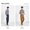 Navigare Men's Vintage Plaid Long-Sleeve Cotton Shirt