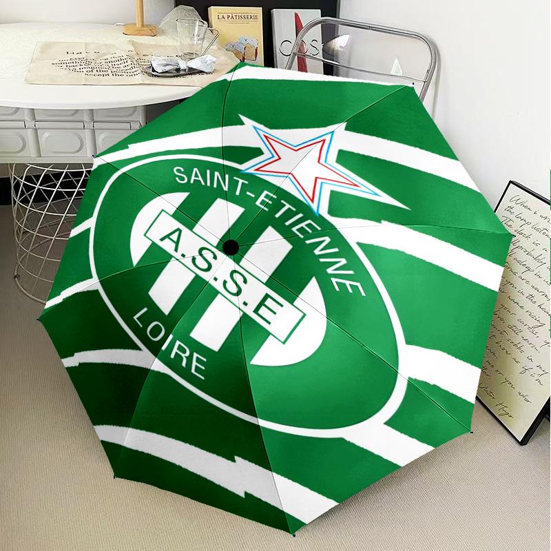 Asse Saint-etienne Crest Umbrella Folding umbrella, automatic umbrella 8-Frame for Travel, camping Use Gift for Halloween Christmas