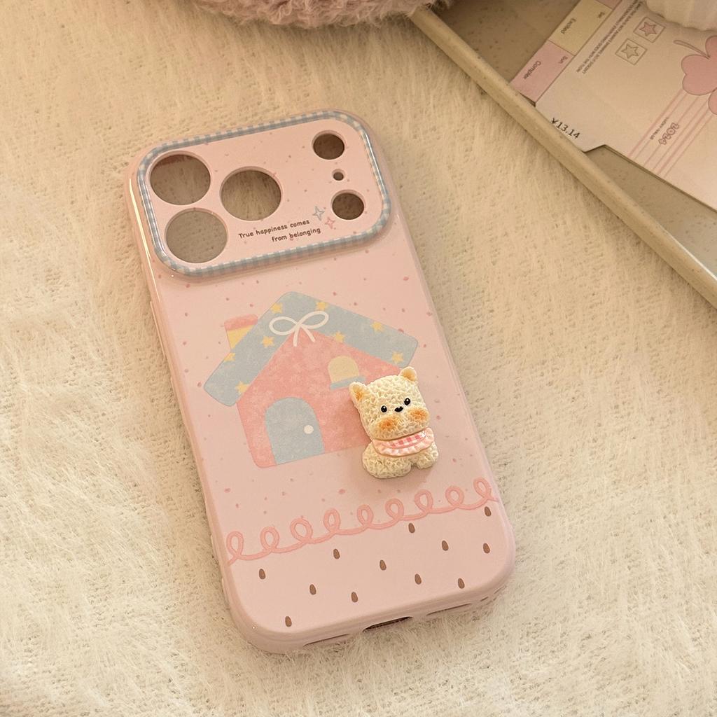 Applicable iphone17promax Apple16Phone case13Three-dimensional cute puppy14Korean Style15Highly attractive and soft