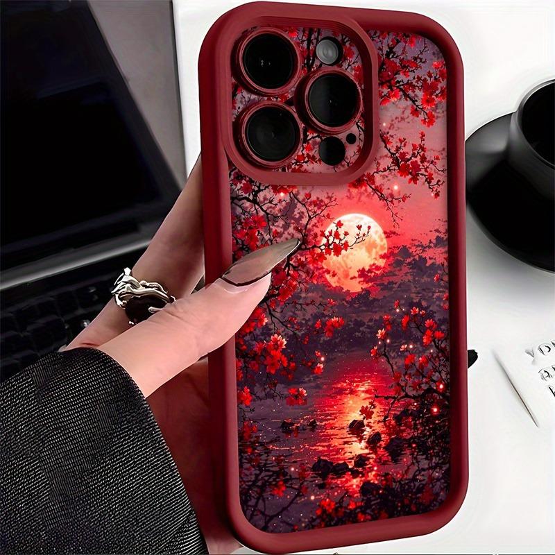

Stylish Sunset Plum Blossom Pattern Phone Case for iPhone 17 Cases iPhone 16 15 Pro Max XS X XR 14 7 8 Plus 13 12 11 Soft Cover iPhone SE (2022)