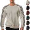 Autumn/Winter Loose-Fit Lightweight Seven-Stripe Men's Pineapple-Patterned Round-Neck Casual Sports Breathable Sweatshirt