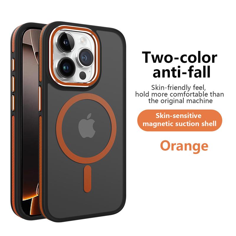 Magnetic Matte Translucent Shockproof Phone Cases For iPhone 16 15 14 13 12 11 Pro Max 16e For Magsafe Wireless Charge Cover