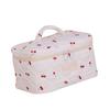 Aesthetic Bowknot Quilted Makeup Bag Large Capacity Travel Cosmetic Storage for Trendy Women and Ladies Daily Use