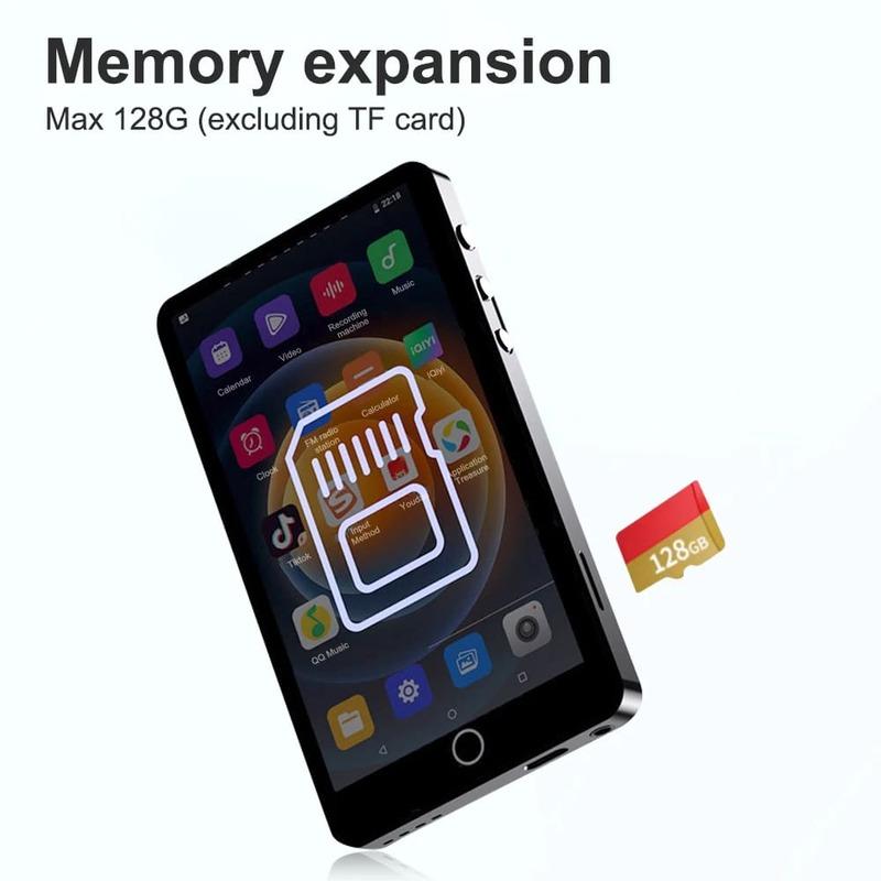 Touch Screen Camera Mp4 Player Bluetooth Wifi Android 16gb Hifi Music Voice Recorder Video Mp3 Player TF Card Speaker