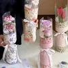 10Pcs Single Stem Bouquet Lining Shaping Piece Round Flower Wrapping Paper Clear Plastic Single Flower Wrapping Bag For Holidays