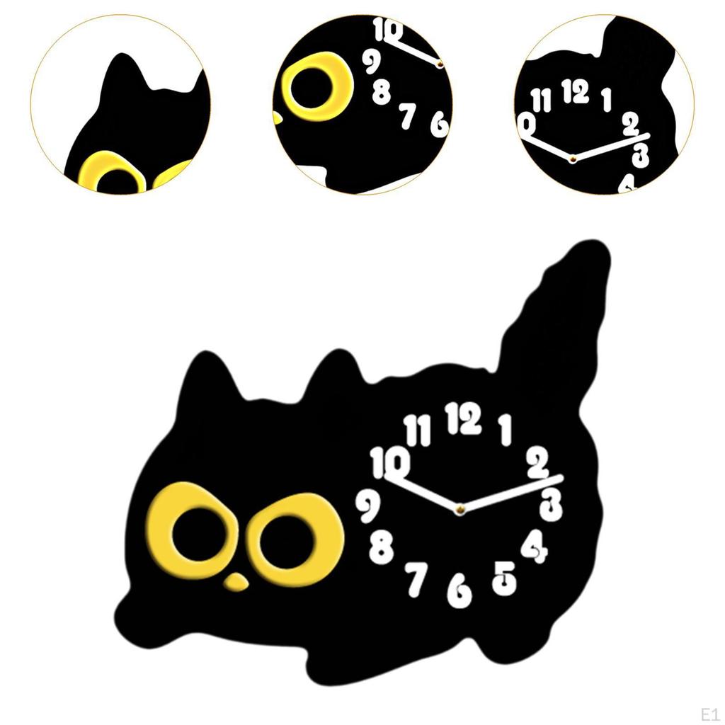 Tischuhr Katze, Kätzchen Tischuhr Analog Kamin Einzugsgeschenk Ornament Kaminsims Geräuschlos